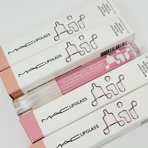 Mac Lipglass Air Non-Sticky Gloss Snobbish Pink Brand New in Box Authentic - Picture 12 of 12